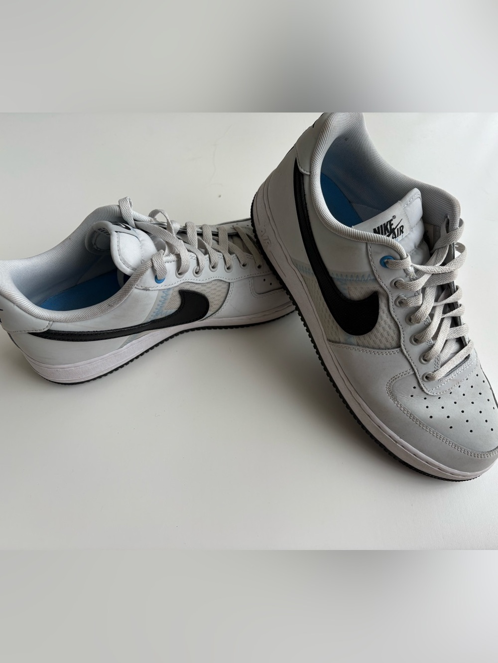 Nike Air Force 1 Low Mesh Tape Photon Dust University Blue. Mens Shoes. Size 11